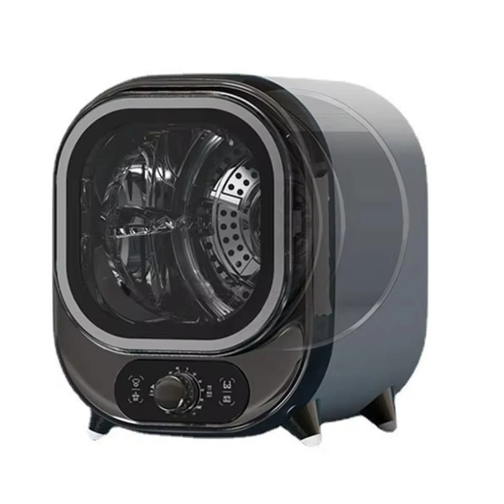 ELIKBH Condenser Dryer, Small Portable Condenser Dryer, 5 Drying Modes, 0.8kg Load, Mini Portable Electric Clothes Dryer, for Tabletop Wall Mounted Use(Blue)