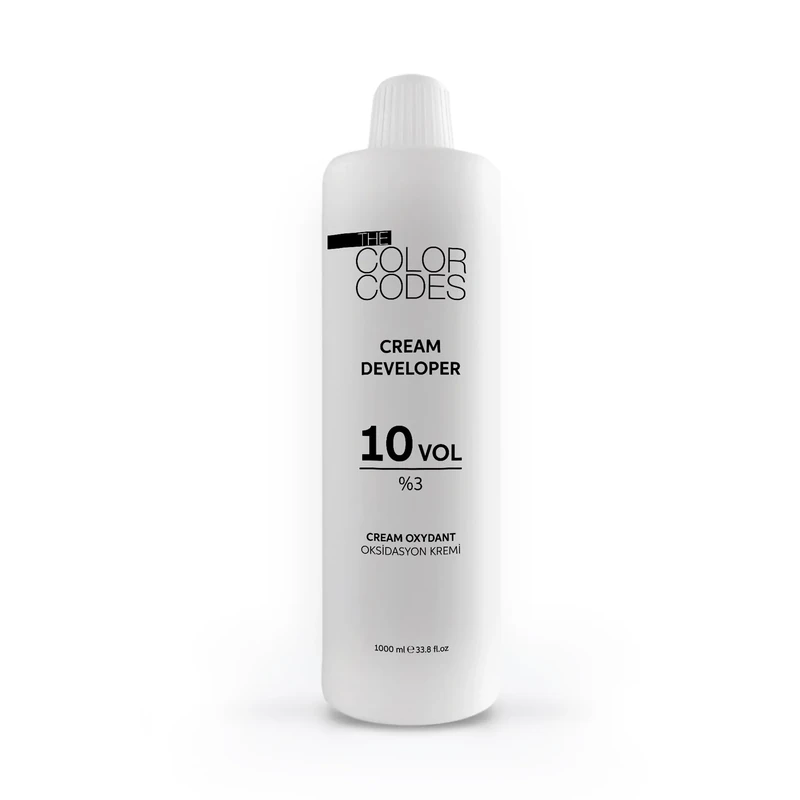 The Color Codes Professional Cream Hair Developer Activator Peroxide for Hair Colouring Long Lasting Colour and Grey Coverage 1000ml -%10 Volume