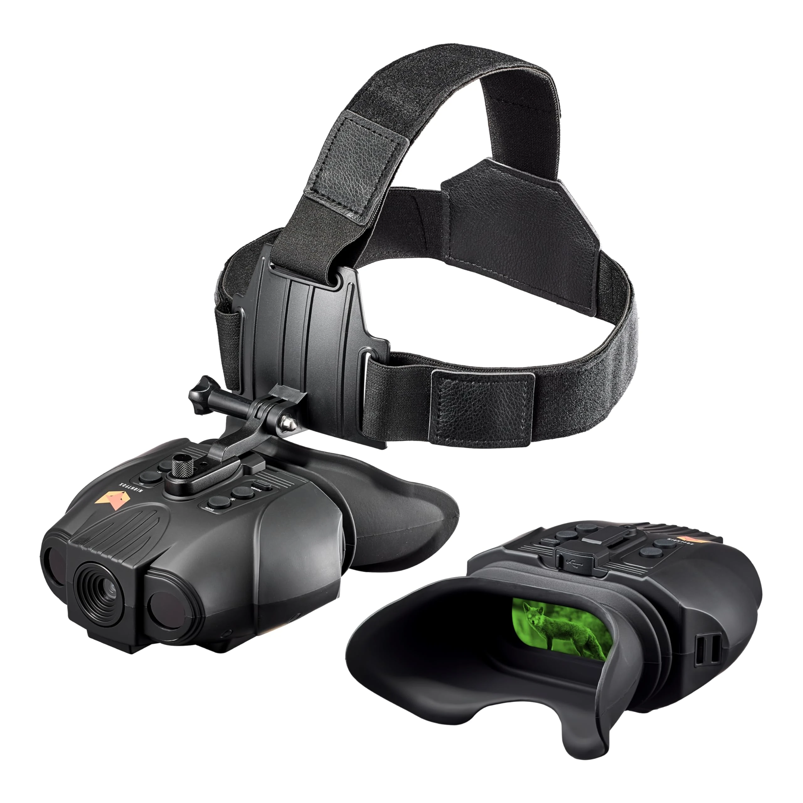 Night Vision Goggles - Nightfox Swift Max Head Mounted Night Vision Binoculars, Wide Angle 1x Lens NVG, Close-Quarters Military-Style Infrared Binoculars for Adults, Low Light Camera NVG