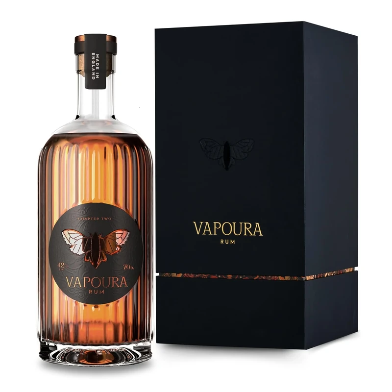 Vapoura Rum Chapter Two Gold Rum | Rich & Velvety Notes of Chocolate, Caramel & Vanilla | All Natural Ingredients | 42% ABV | A Smooth Yet Complex | Premium | Made in England