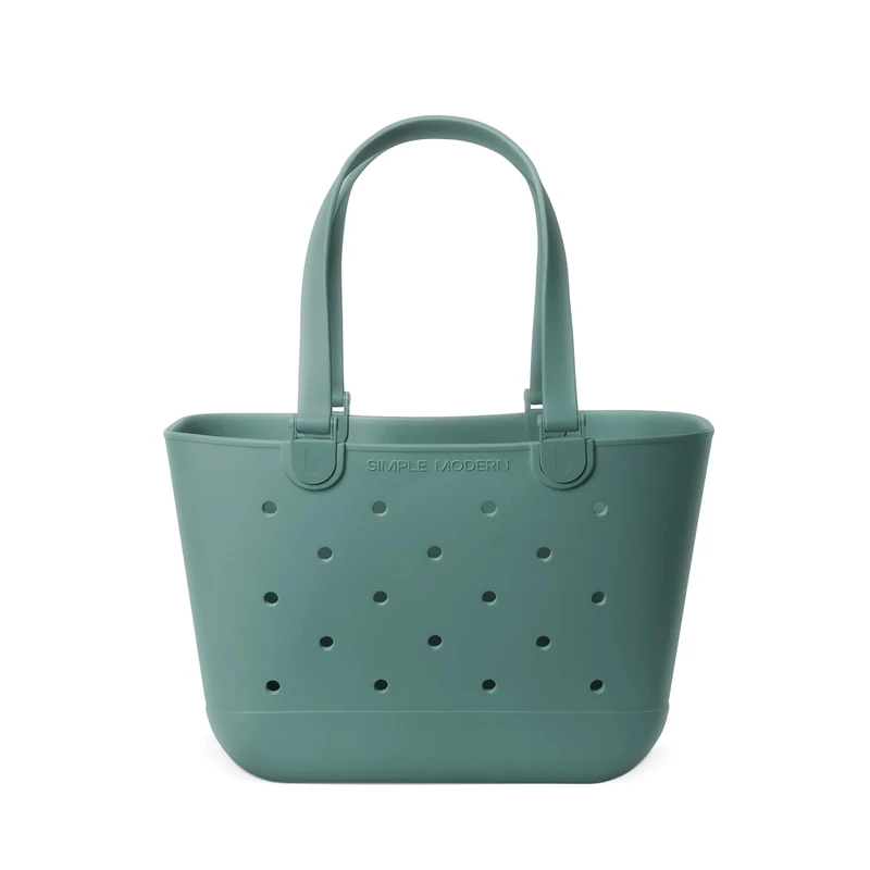 Simple Modern Beach Bag Rubber Tote | Waterproof Large Tote Bag with Zipper Pocket for Beach, Pool Boat, Groceries, Sports | Getaway Bag Collection | Laguna | Large