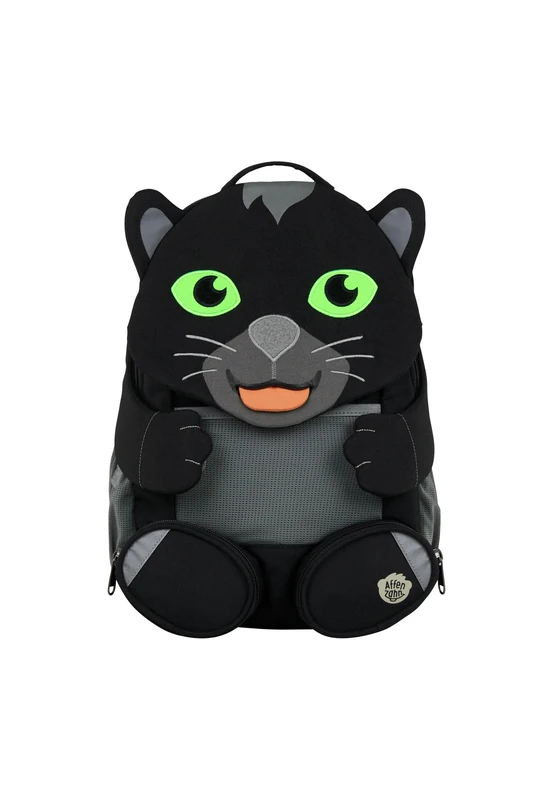 Affenzahn Big Friend Nursery Backpack for 3-5 Years Nursery, Functional 8 L, Panther - Black, standard size, Rucksack