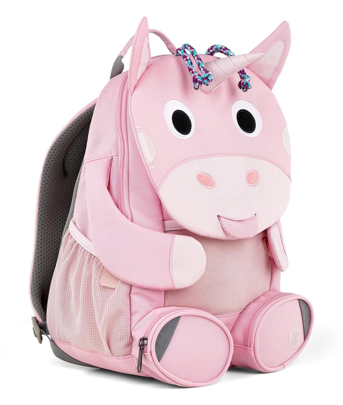 Affenzahn Big Friend Nursery Backpack for 3-5 Years Nursery, Functional 8 L, Unicorn - Pink, standard size, Rucksack