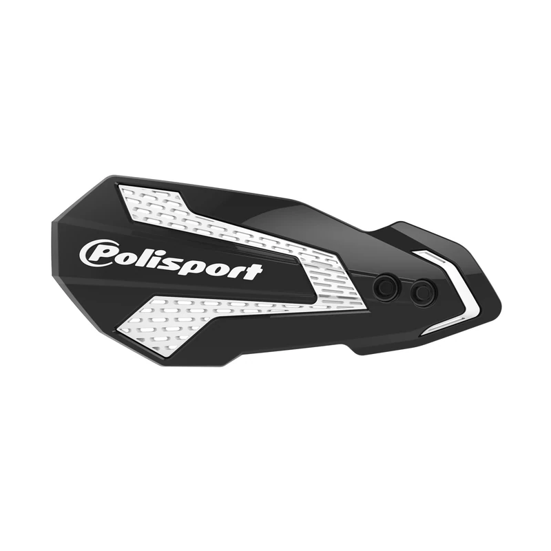POLISPORT 8308200060 - MX Flow Hand Protector Rieju MR 250/300 21-25 inch, Ventilated and Versatile Protection with Modern Design and Dual System Mounting, Colour: Black/White