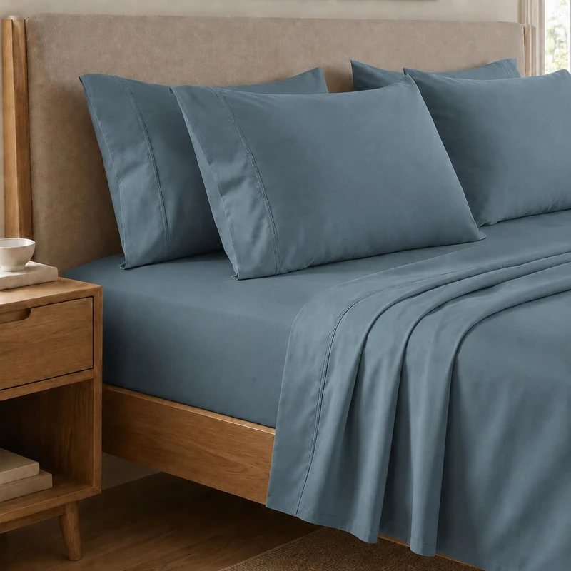PETTI Artigiani Italiani - Avion Cotton Percale Single Sheet Set, 3-Piece Bedding Set, 100% Made in Italy
