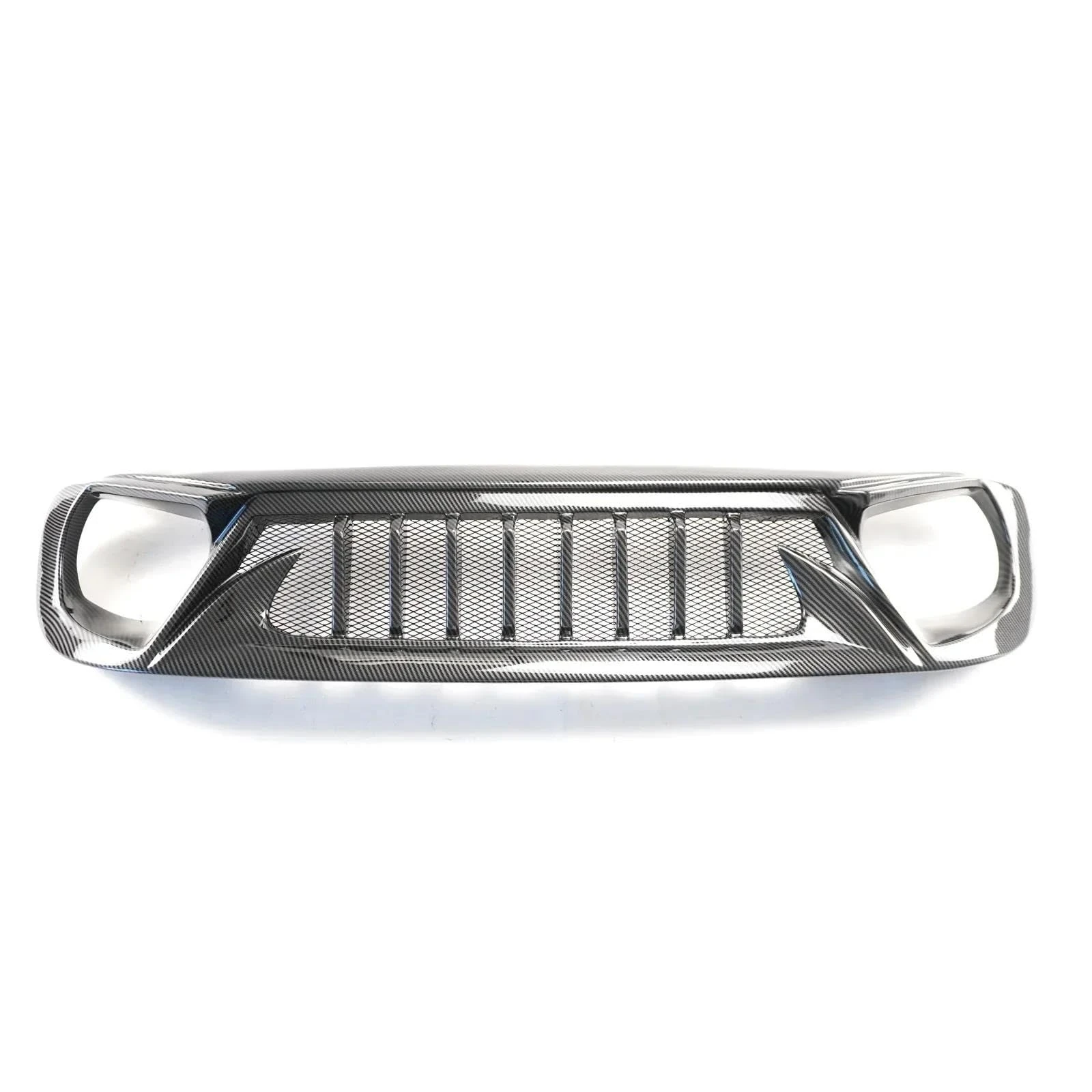 DZSHONGXINSM Car Front Grill For Jeep For Renegade 2016 2017 2018 Front Upper Bumper Mesh Grille Style Body Kit Car Accessories Carbon Fiber Style Bumper Grille(Carbon Look)