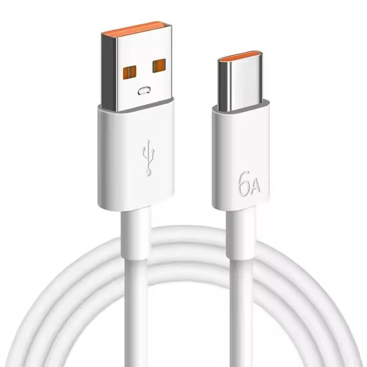 USB to USB-C 6A Charging Data Cable for iPhone 16 15 Pro Samsung Galaxy S22/S21/S20/S9 Huawei P9 Pixel 7/6 iPad Switch PS5 (1M)