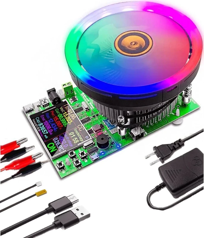 Advanced Electronic Load Tester - 180W, 200V, 20A Battery Capacity Tester,USB Load Tester, Lithium Battery Capacity Tester with 2.4" Color Screen & 4-Wire System & 4 Working Modes