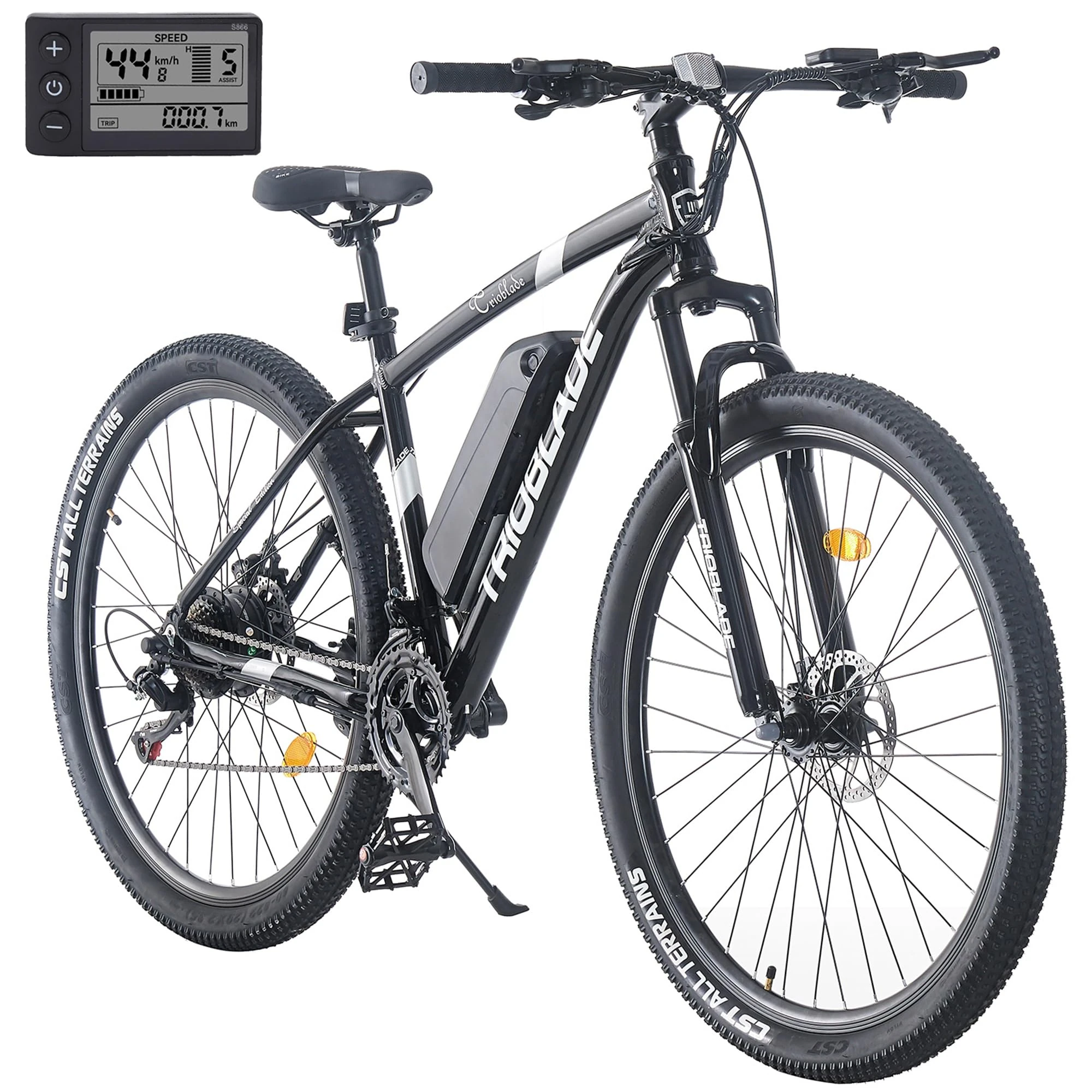 LSLIFE Electric Bikes for Adults, 27.5 Inch Electric Bicycle for 21 Speed Drivetrain Built-in 36V-10.4Ah Removable Li-Ion Battery City Commuter E-bike Dual Disc Brake (Style2-27.5 Inch)