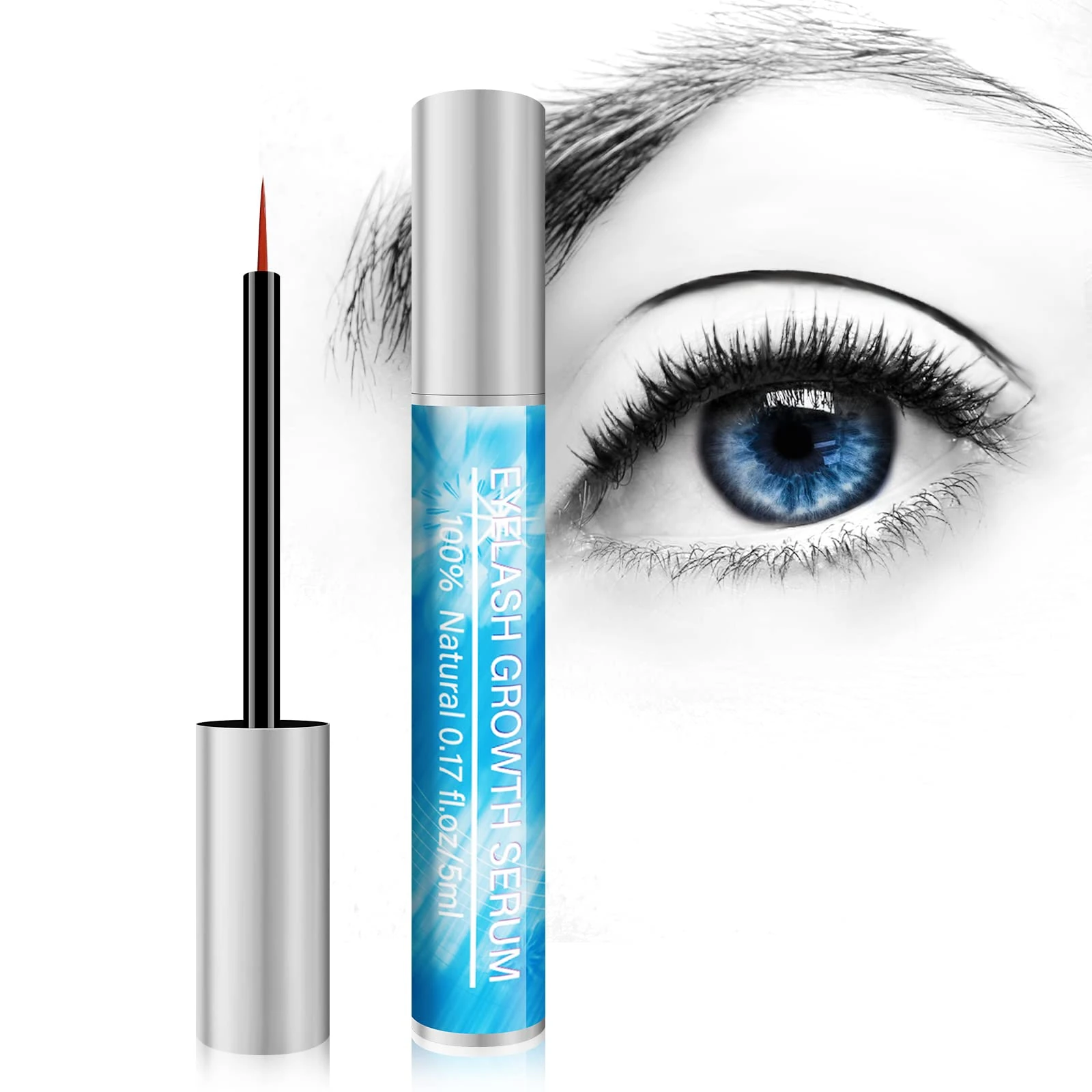 Eyelash Growth Serum, Brow Lash Serums Eyebrow and Eyelash Serum for Rapid Growth and Thickness, Eye Lash Enhancer to Longer, Fuller, Stronger With Natural Formula Vegan