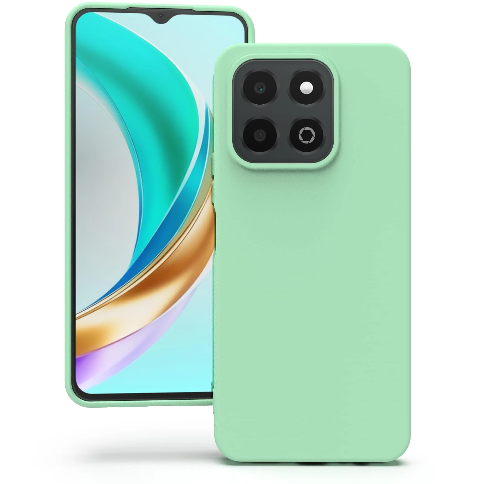 YATWIN Silicone Case for Honor X6b, Soft-Touch, Shockproof, DustProof, Antiskid Phone Cover for Honor X6b - Light Cyan