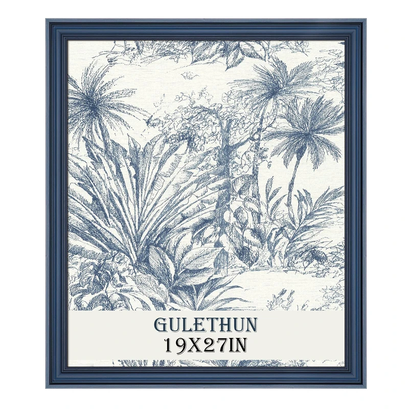 GULETHUN 19x27 Frame, Transitional Modern Design Picture Frames, 19 by 27 Rustic Poster Frame for Home Decor, Blue Vintage Photo Frame, Horizontal or Vertical Display, Choose Size & Color