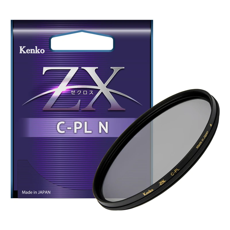 Kenko Polarizing Filter ZX C-PL N φ55mm, Ultra-Low Surface Reflection of 0.16-0.2%, Anti-Static Coating, Floating Frame, Made in Japan, 945520