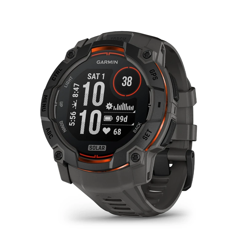 Garmin Instinct 3 50mm Solar Rugged GPS Smartwatch - Black