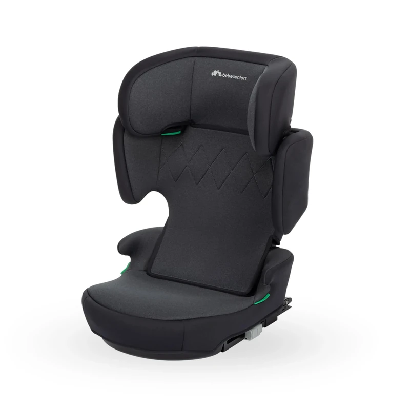 Bebeconfort RoadFix i-Size, Backrest Booster Car Seat, 3.5-12 Years (100-150cm), ISOFIX Car Seat, Foldable Car Seat, Lightweight (4.4 kg), 14 Headrest Positions, Padded seat, Tinted Black