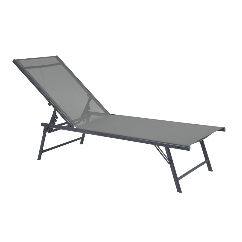 WERKA PRO Adjustable Lounger Grey 5 Positions