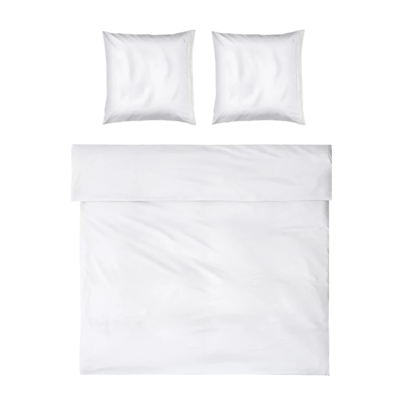 Möve Noblesse Bed Linen Set 200 x 200 cm + 2 x 80 x 80 cm 100% Cotton White/Champagne