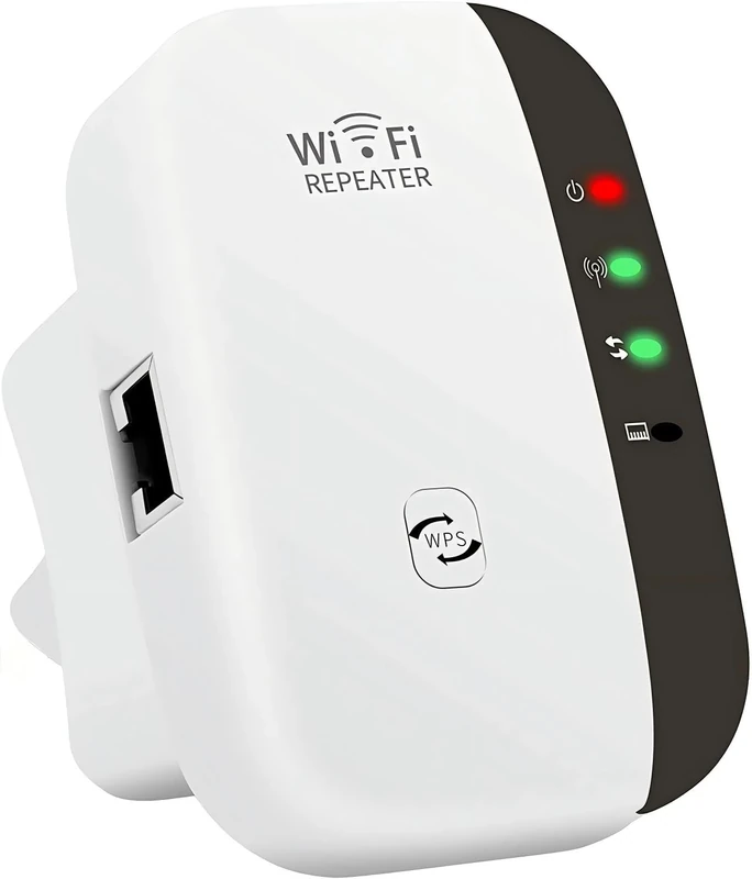 WiFi Extender Booster with 3650 Sq.Ft Wider Coverage, WiFi Booster Range Extender, Internet Booster with Ethernet Port, Newest, White-WR03