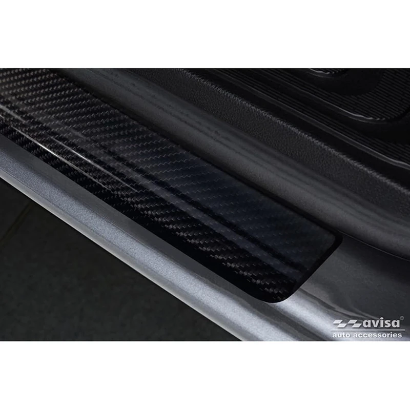 Avisa 3D Black Carbon Door sill protectors compatible with Mercedes Vito & V-Class 2014-2019 & Facelift 2019-2-pieces