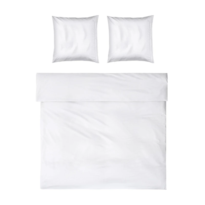 Möve Noblesse Bed Linen Set 200 x 200 cm + 2 x 80 x 80 cm 100% Cotton White/Moonlight