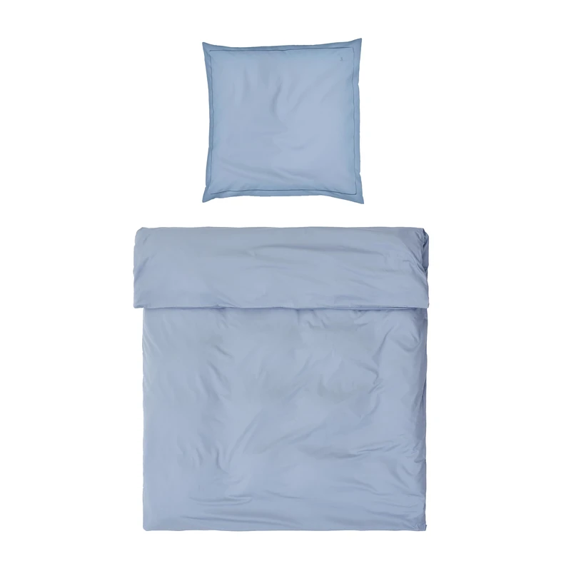 Möve Luxury Bed Linen Set 155 x 220 cm + 80 x 80 cm 100% Cotton Light Blue