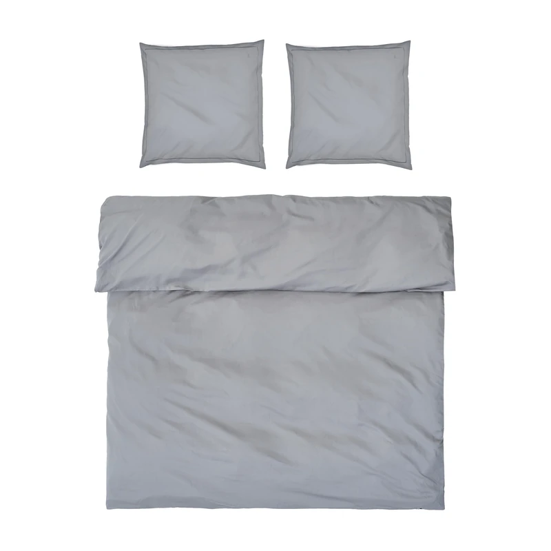 Möve Luxury Bed Linen Set 200 x 200 cm + 2 x 80 x 80 cm 100% Cotton Grey