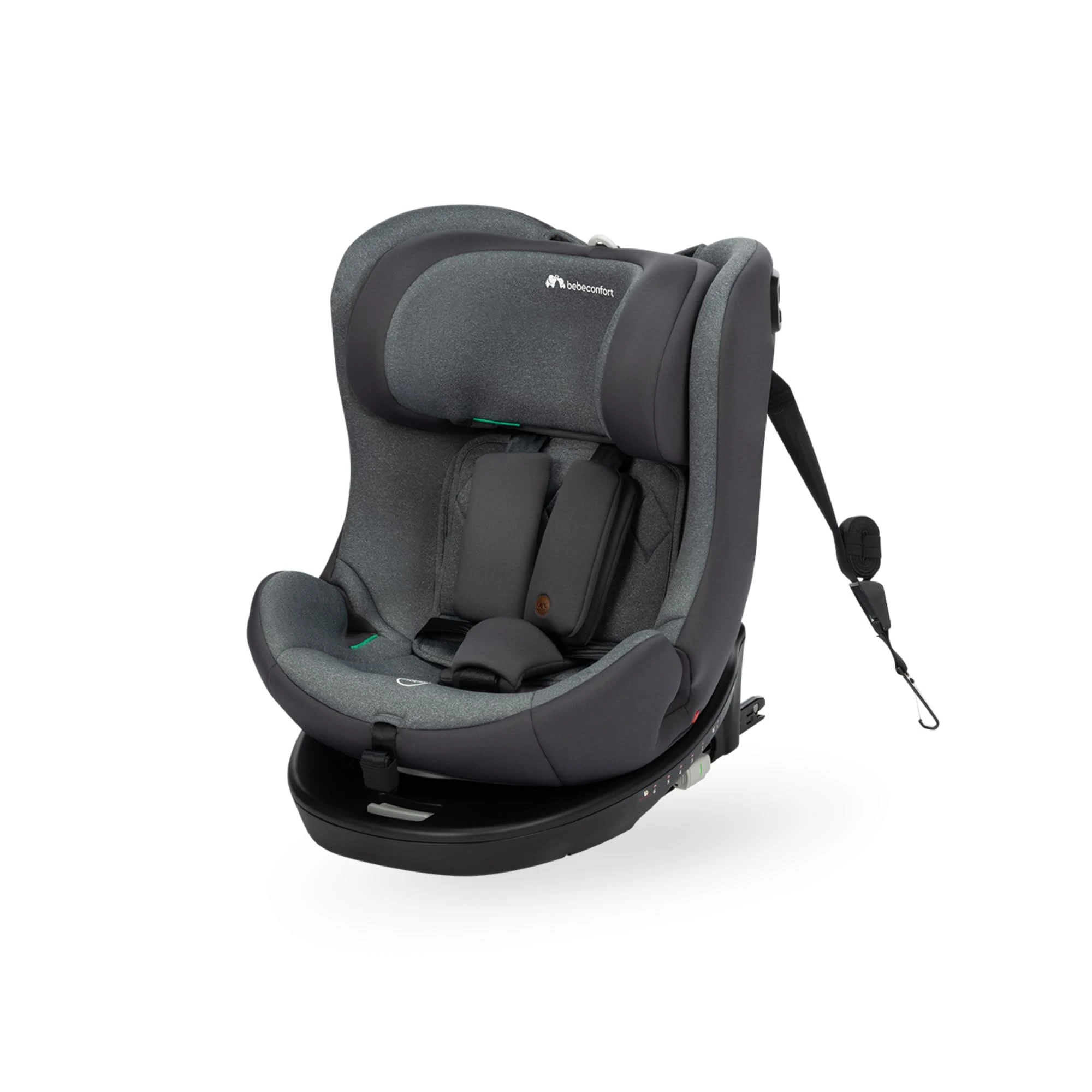 Bebeconfort Evolvefix I-Size, 360 Swivel Car Seat, Isofix, for 0–12 Years, 40–150Cm, 0-36 Kg, Group 0+/1/2/3, Rear Facing, 5 Recline Positions, Side Impact Protection, Top-Tether, Tinted Graphite