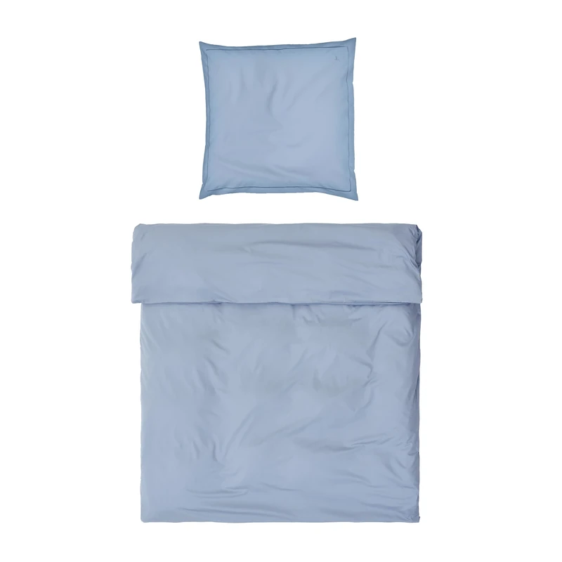 Möve Luxury Bed Linen Set 135 x 200 cm + 80 x 80 cm 100% Cotton Light Blue