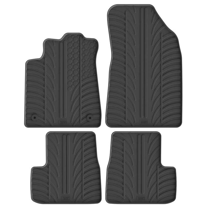 Gledring Set of rubber mats compatible with Citroen C3 IV 2024 - excl. e-C3 (T profile 4 pieces + mounting clips)