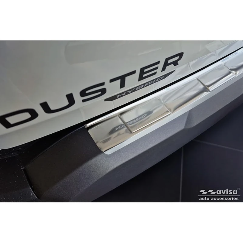 Avisa Stainless Steel Rear bumper protector compatible with Dacia Duster III 2024- 'Ribs'