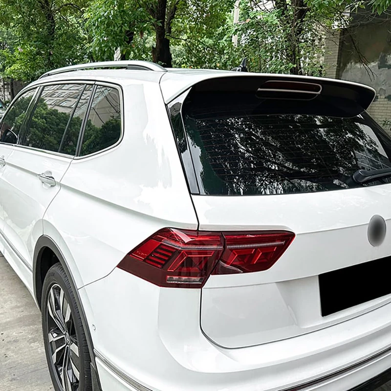 AutoStyle Set rear window side spoilers compatible with Volkswagen Tiguan II R-Line Facelift 2020-2024 incl. Allspace (ABS Glossy Black)