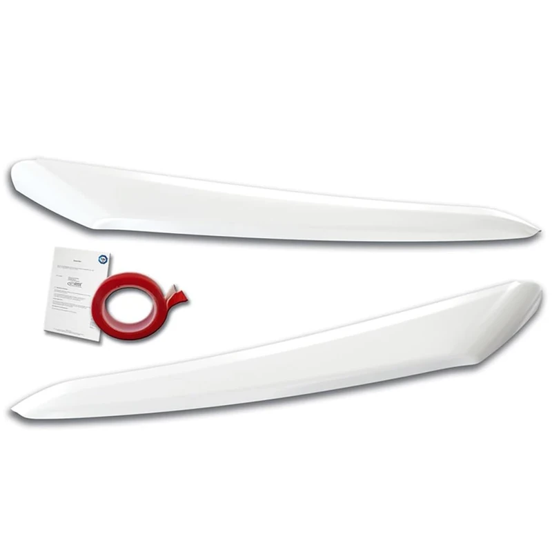 Head light spoilers compatible with Citroën Jumper & Fiat Ducato & Peugeot Boxer 2014- / Opel Movano 2021- / Toyota Proace Max 2024- (ABS Gloss White)