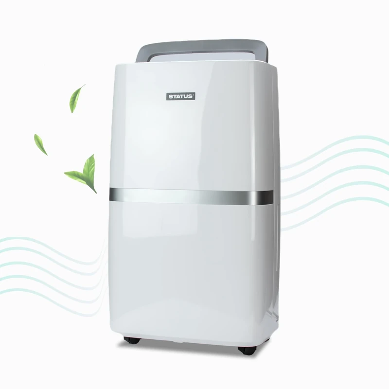 STATUS 16L Dehumidifier, 230W Portable Moisture Remover with Night Mode, Clothes-Dry Boost and Smart LED Control for Bedroom Bathroom Laundry, White (DEHUMID-16L1PKB)