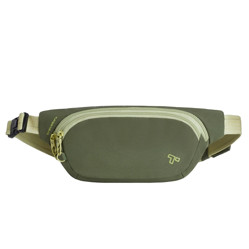 Travelon Anti-Theft The Voyages Waist Pack, Olive, 11" W x 6" H x 2.5" D, Travelon Anti-Theft the Voyages Waist Pack