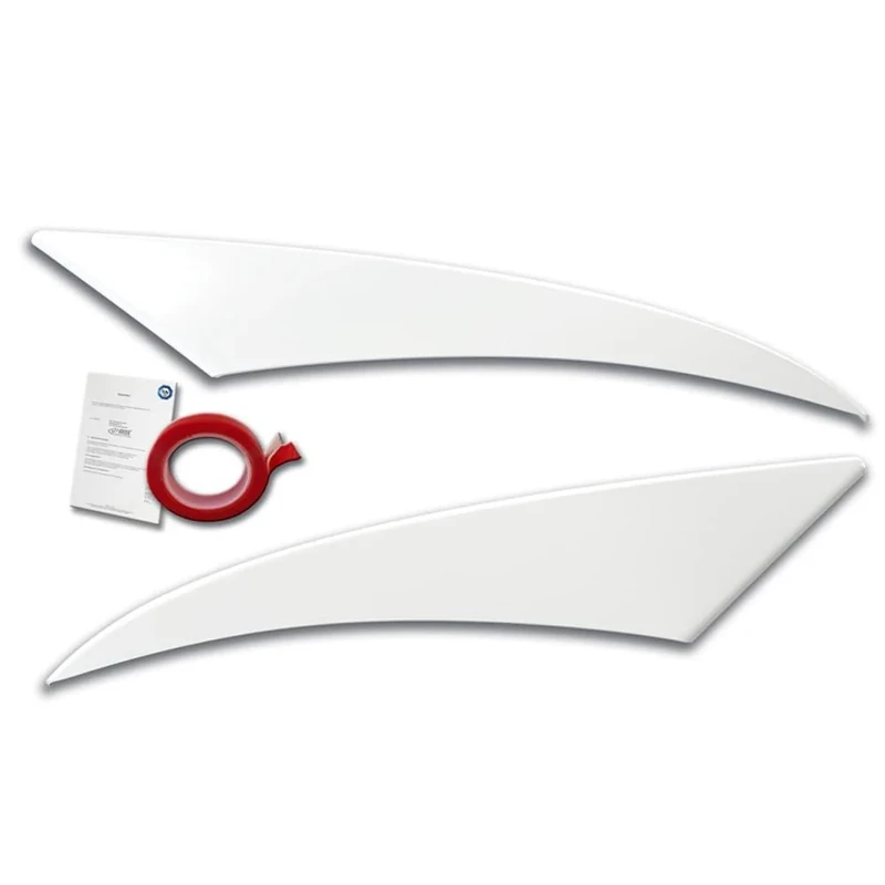 RDX Racedesign Head light spoilers compatible with Volkswagen Crafter 2006-2017 (ABS Gloss White)