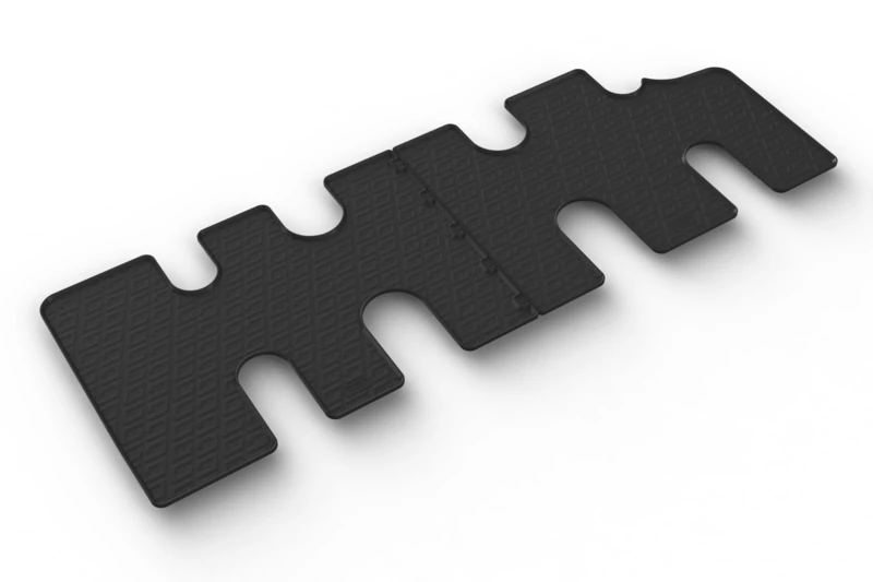 Gledring Set of rubber mats compatible with Fiat Talento 2016 onwards/Renault Trafic 2014-2019 / Opel Vivaro 2014-2019 / Nissan NV300 2016- (Bus) (3rd row of seats) (G profile 2 pieces + mounting