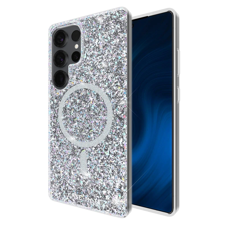 Case-Mate Samsung Galaxy S25 Ultra Case [Magnetic and Wireless Charging] Iridescent Sparkle Phone Cover [12ft Drop Protection] - Premium Phone Case for Samsung Galaxy S25 Ultra 6.9" - Twinkle Disco