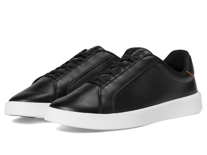 Cole Haan Men's Grand Crosscourt Daily Lace-to-Toe Slip On Sneaker, Black/British Tan/Ivory, 8.5-M UK