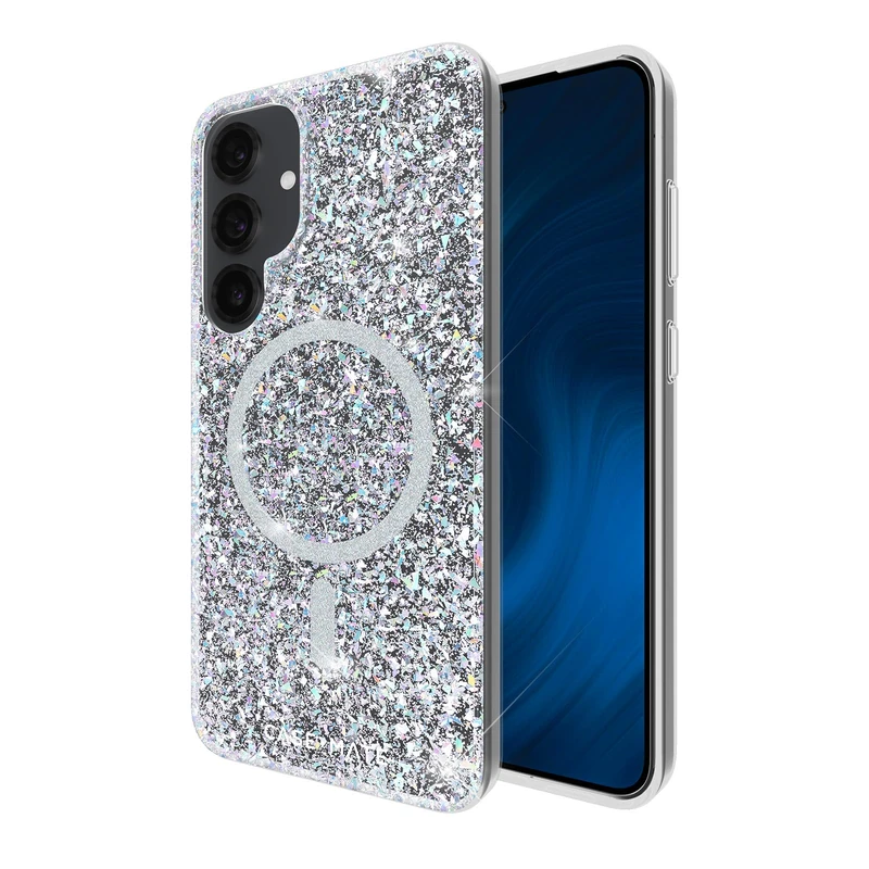 Case-Mate Samsung Galaxy S25 Plus Case [Magnetic and Wireless Charging] Iridescent Sparkle Phone Cover [12ft Drop Protection] - Premium Phone Case for Samsung Galaxy S25 Plus 6.7" - Twinkle Disco