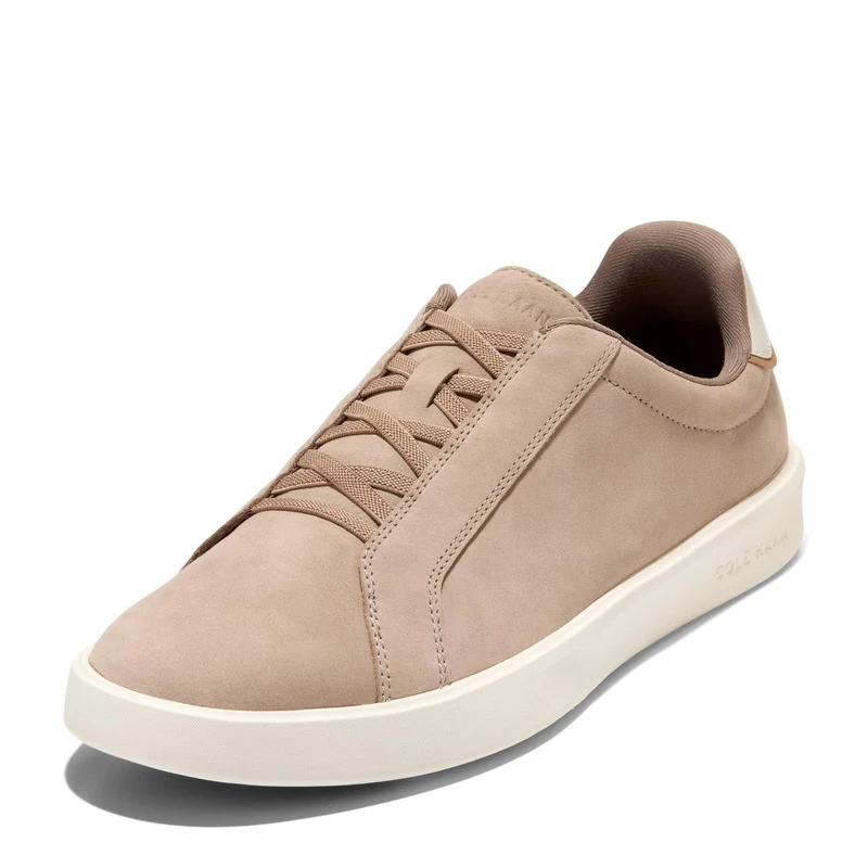 Cole Haan Men's Grand Crosscourt Daily Lace-to-Toe Slip on Sneaker, Birch Beige/Farro, 8 UK