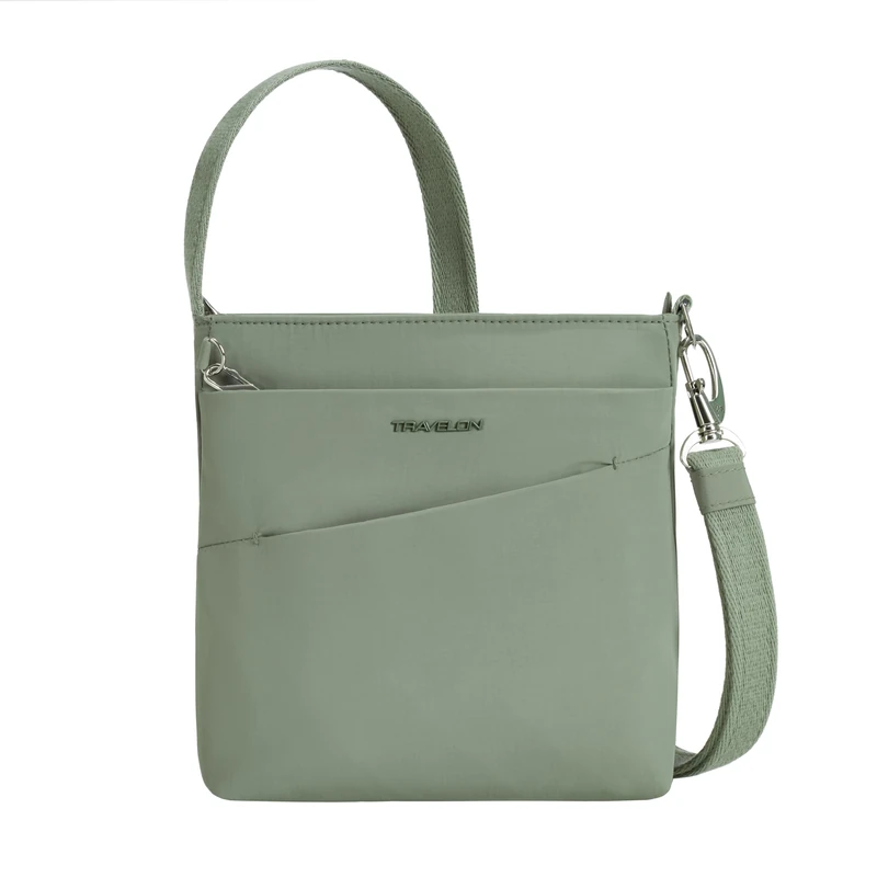 Travelon Anti-Theft Roam Small Crossbody, Moss, 8.5”W X 8.5”H X 2.25”D - Image 1