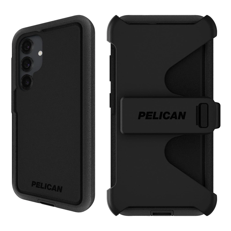 Pelican Voyager Samsung Galaxy S25 Plus Case [Magnetic and Wireless Charging] Case w/18ft MIL-STD Drop Protection - Heavy Duty Cover w/Belt Clip Holster for Samsung Galaxy S25 Plus 6.7" - Black