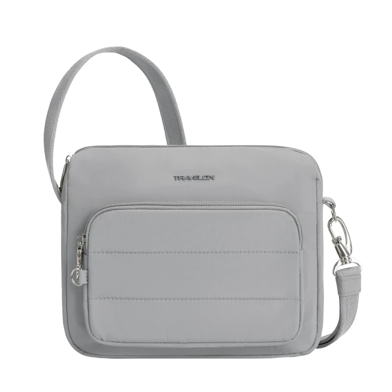 Travelon Anti-Theft Roam East/West Crossbody, Glacier, 10.25”W X 8”H X 2.5”D