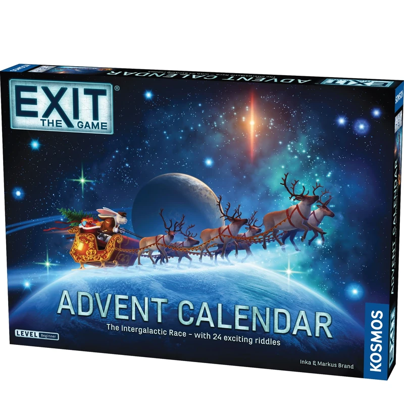 Thames & Kosmos EXIT: Intergalactic Race Advent Calendar | Christmas Escape Room Game for Kids & Adults | 1+ Players | Ages 10+ | 24-Day Puzzle Challenge for Family Holiday Fun