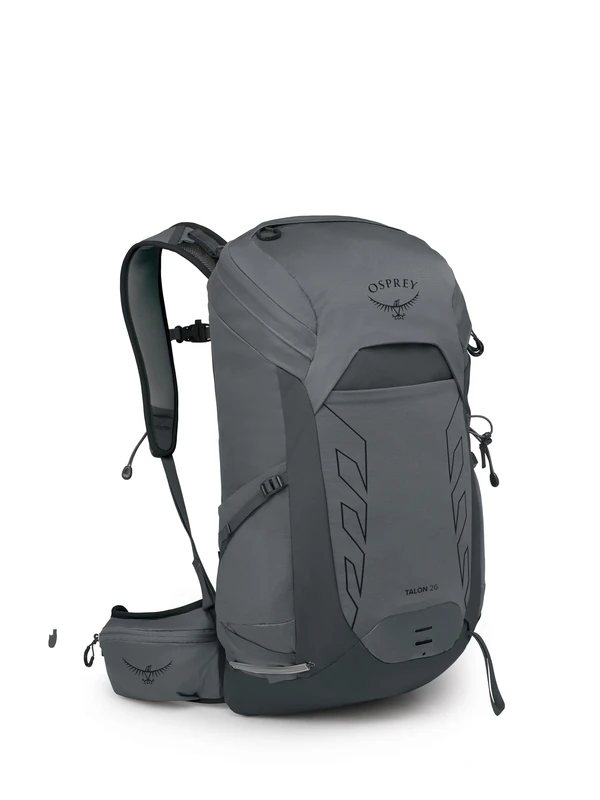 Osprey Men's Talon 26 Lightweight Hiking Backpack, Phantom Grey/Dark Charcoal, One Size