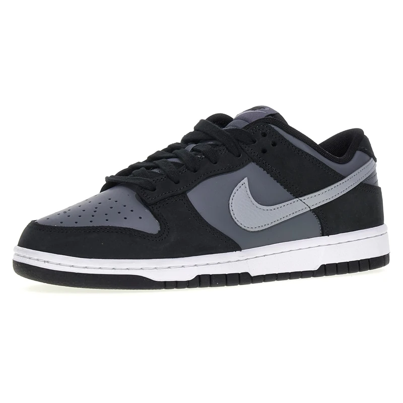 NIKE Mens Dunk Low Sneaker, Black Lt Smoke Grey Smoke Grey White, 11 UK