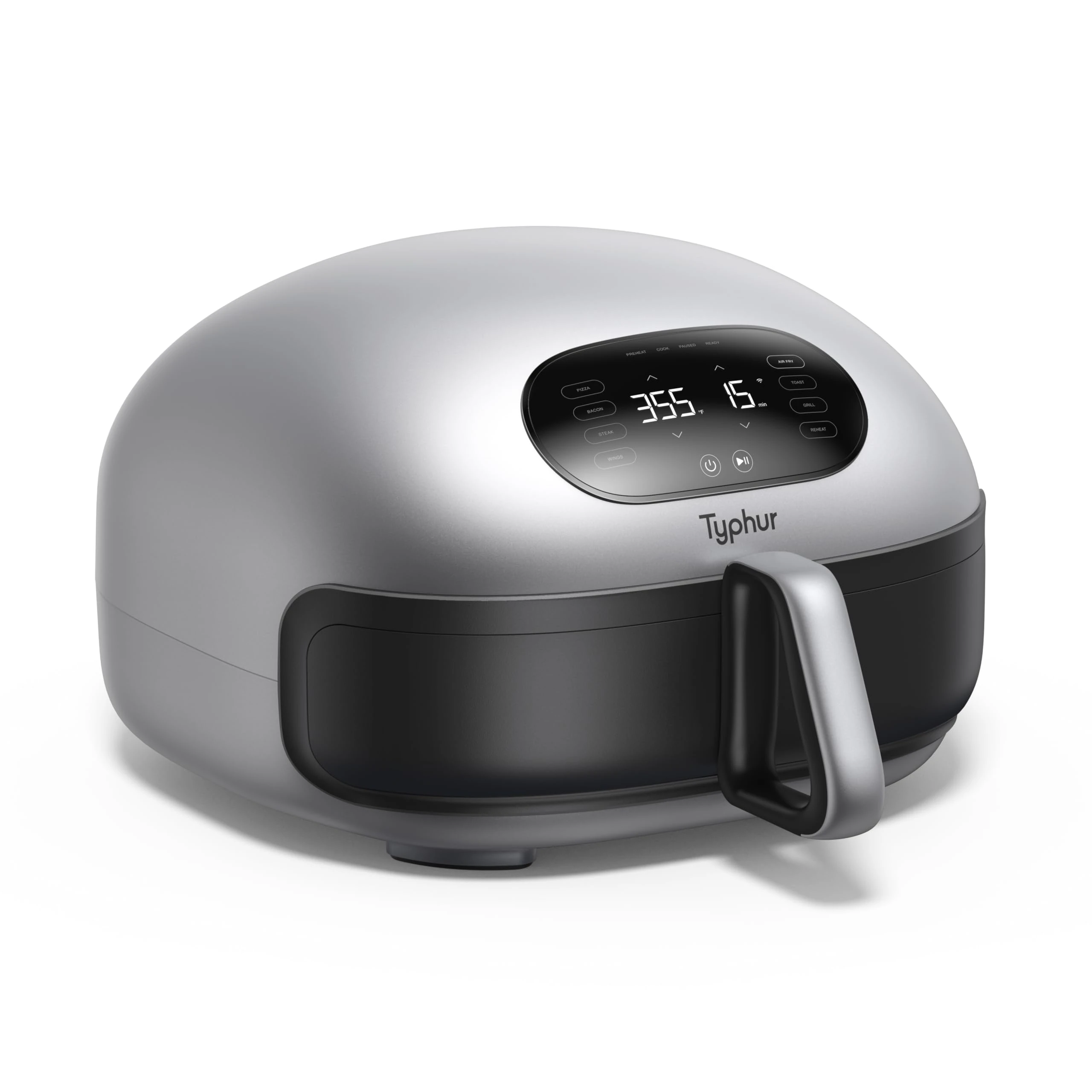 Typhur Dome 2 Air Fryer, 15-in-1 Large 5.3L Capacity, No.1 Cooking Speed Innovative Airflow, Self-cleaning Smart Digital Airfryer, Dishwasher Safe Basket for Quick Easy Meals, Up to 32 Chicken Wings