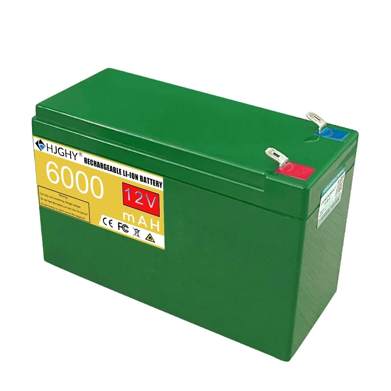 HJGHY 12V 6Ah 8Ah 10Ah 12Ah 15Ah 20Ah Rechargeable Electric Sprayer Lithium Li-ion Spare Battery Pack for Solar Light Backup Spraying Machine Energy Storage Battery,12,6Ah
