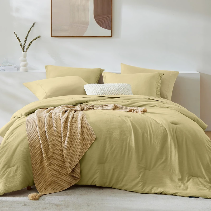 Full Size Comforter Sets-7 Pieces Ultra Soft Bed in a Bag Full Bedding Sets