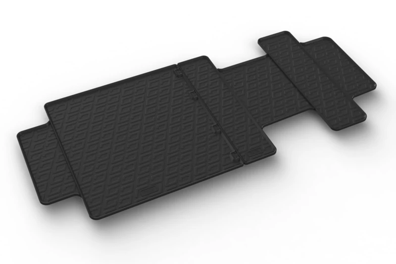 Gledring Set of rubber mats compatible with Citroën Spacetourer/Peugeot Traveller/Toyota Proace Verso 2016- / Fiat Scudo 2022- / Opel Zafira Life 2019-3rd row of seats (G profile 2 pieces + mounting - Image 1